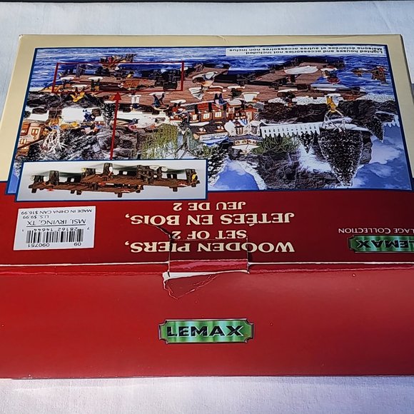 Vintage Lemax Village Collection 2001 Wooden Piers Set of 2 Retired/Discontinued - Picture 10 of 14